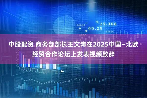 中股配资 商务部部长王文涛在2025中国—北欧经贸合作论坛上发表视频致辞