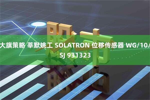 大旗策略 莘默姚工 SOLATRON 位移传感器 WG/10/SJ 931323